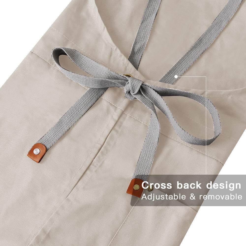 Tan Crossback Kitchen Apron